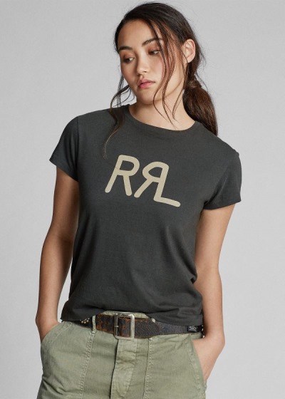 Playeras Ralph Lauren Mujer Negros - Cotton Jersey Graphic - NLGWV6508